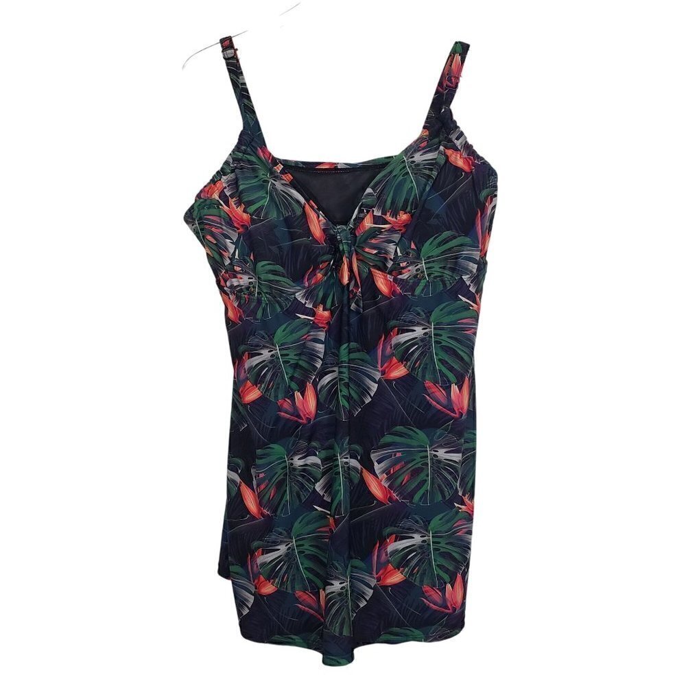 Swimsuits for All Swim Dress Underwire Tropical Beach Womens Size 20D/DD